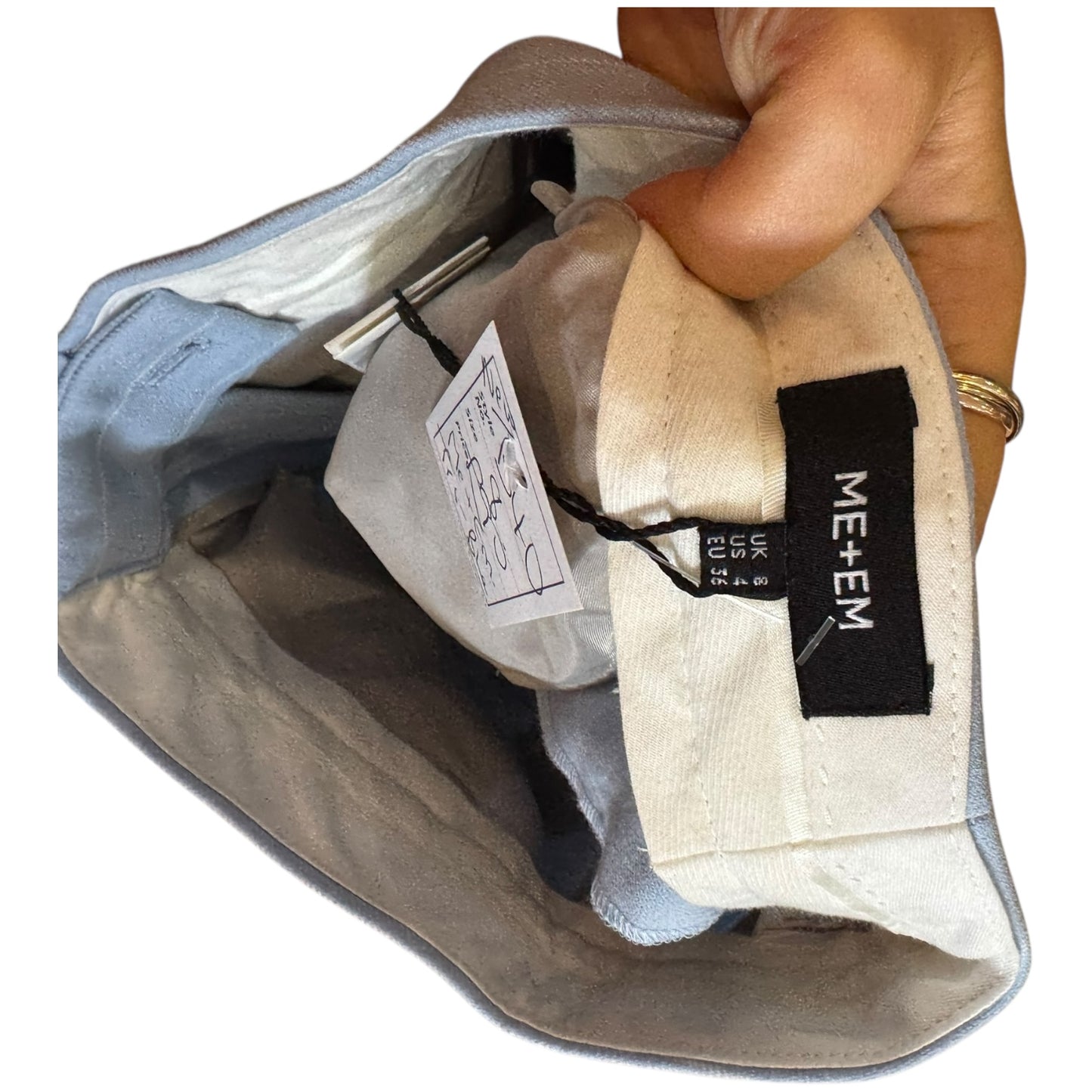 Me + Em Adjustable Super Wide Leg Pinstripe Trouser - 8 - NEW