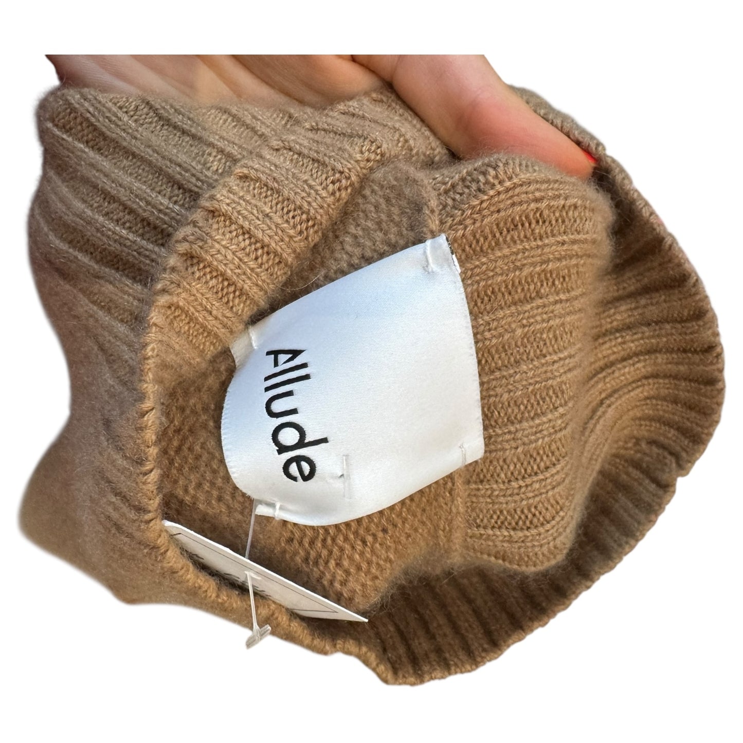 Allude Cashmere Camel Jumper - 12 - NEW