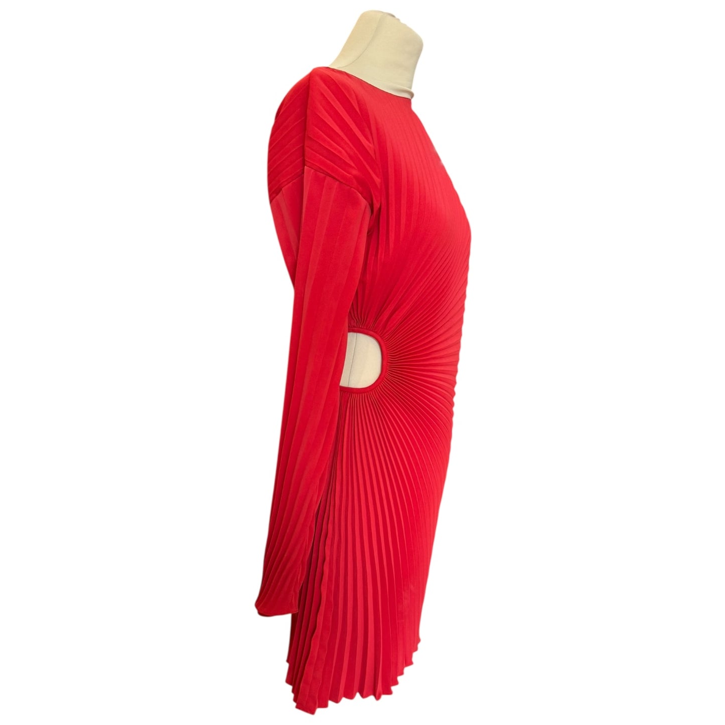 Kenzo Red Sun-ray Pleated Mini Dress - 10