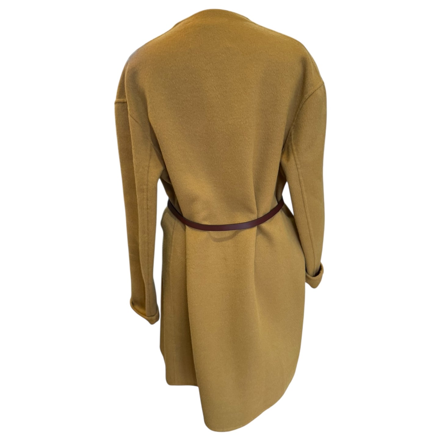 Ba&sh Camel Coat with Leather Belt - 10/12