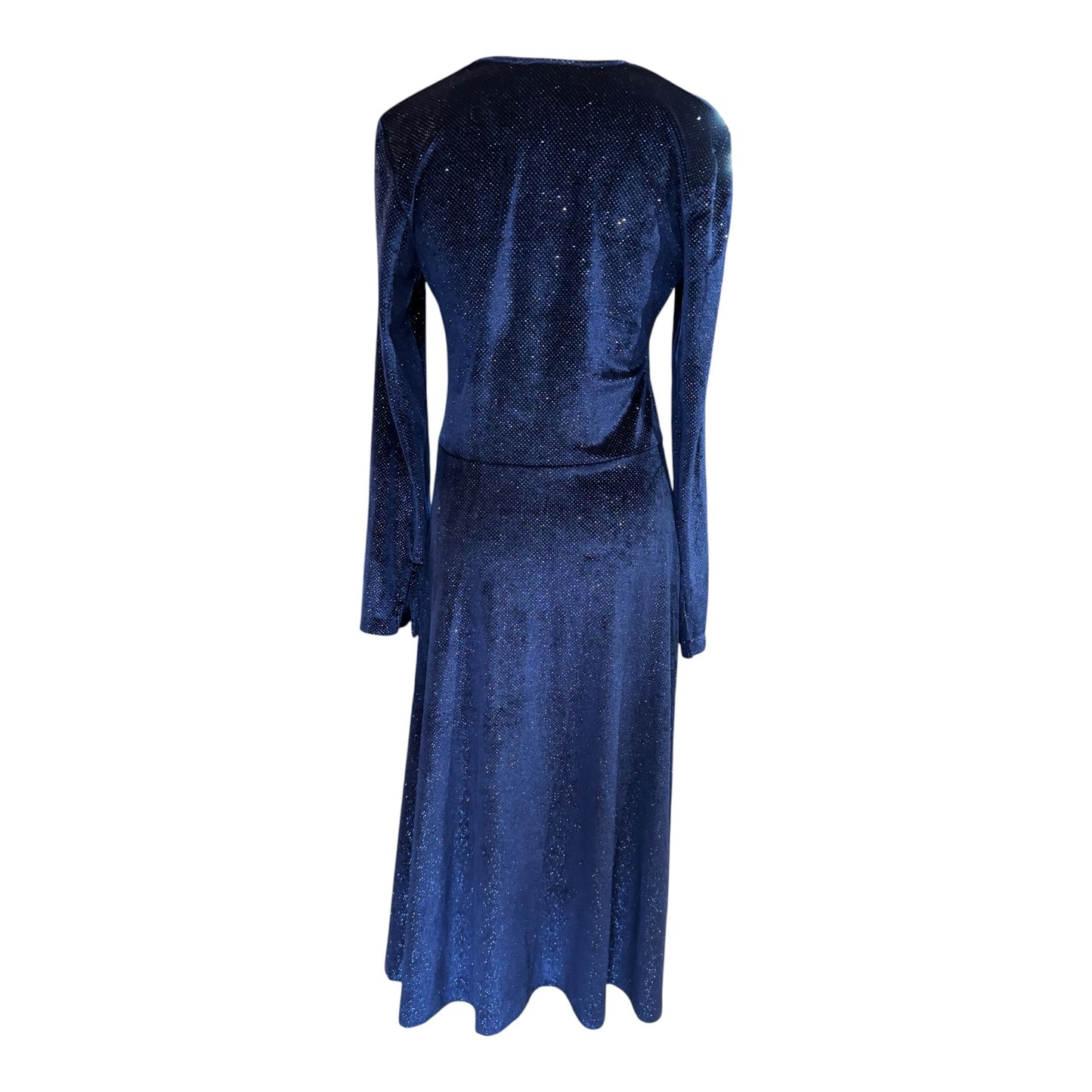 Rotate Birger Christensen Navy Velvet Sparkle Dress - 10/12