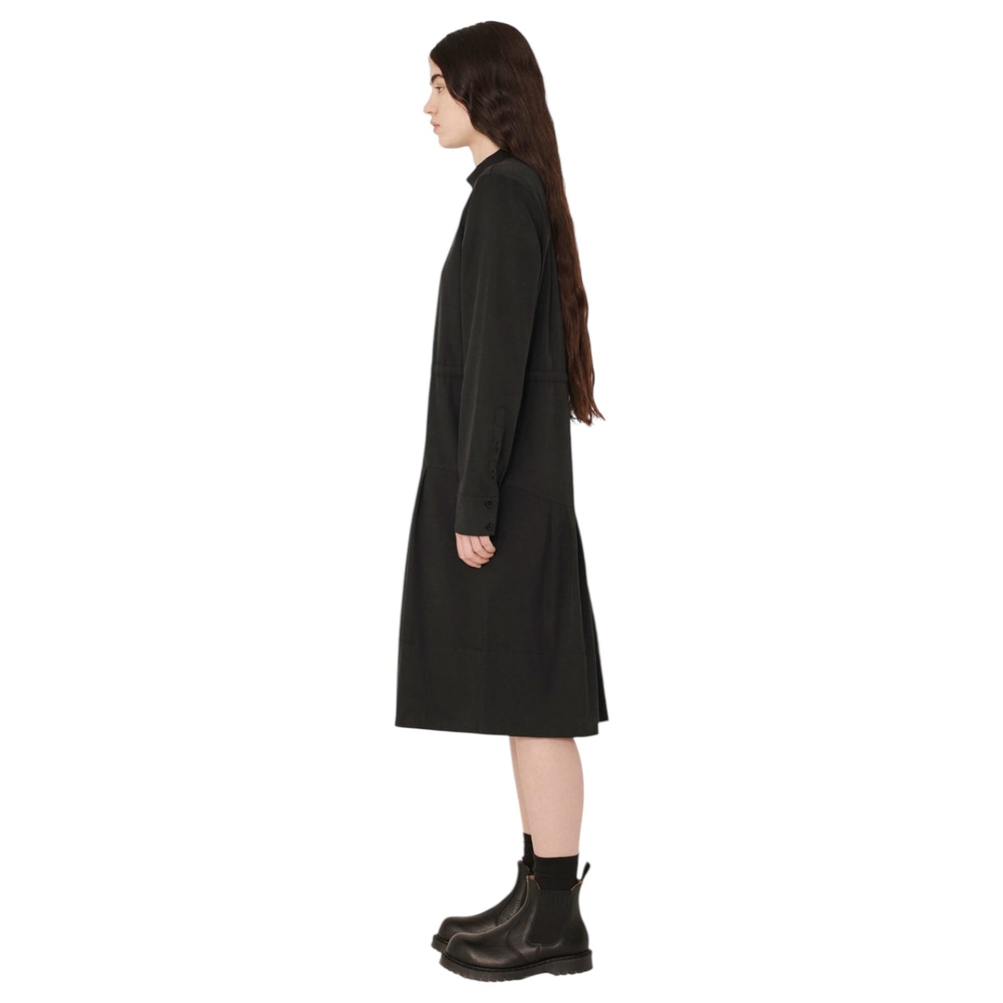 YMC Black Temple Stretch Cotton Dress - 12