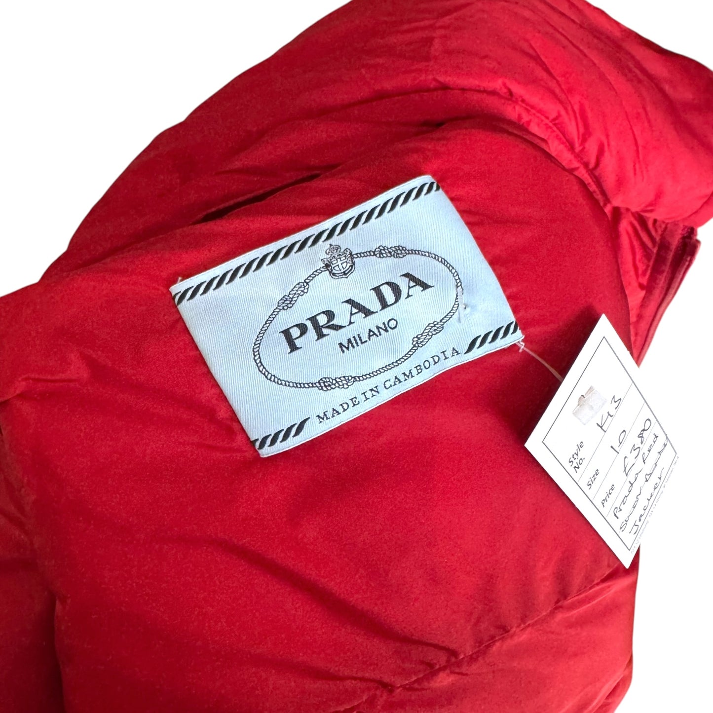 Prada Red Crop Puffer Jacket - 10