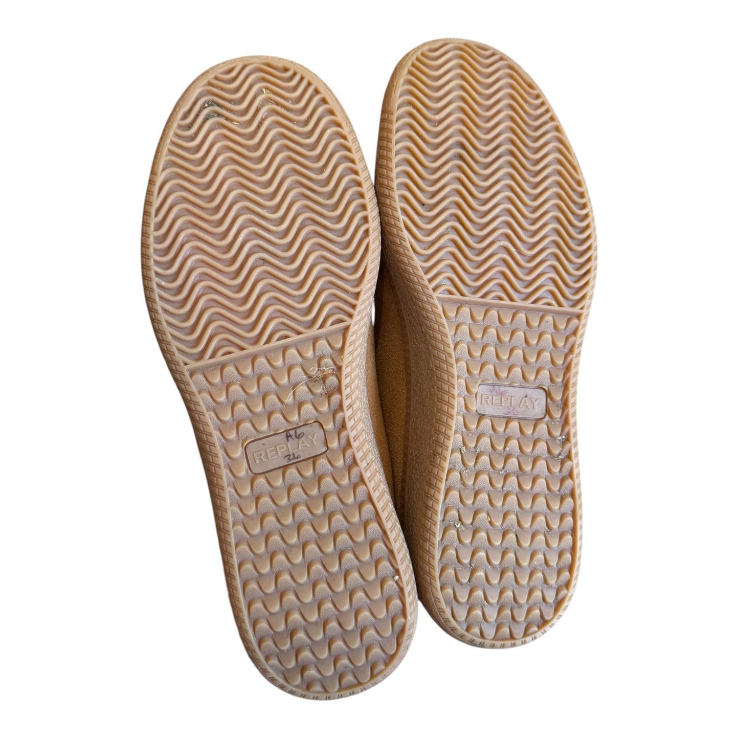 Replay Tan Suede Trainers - 39/6