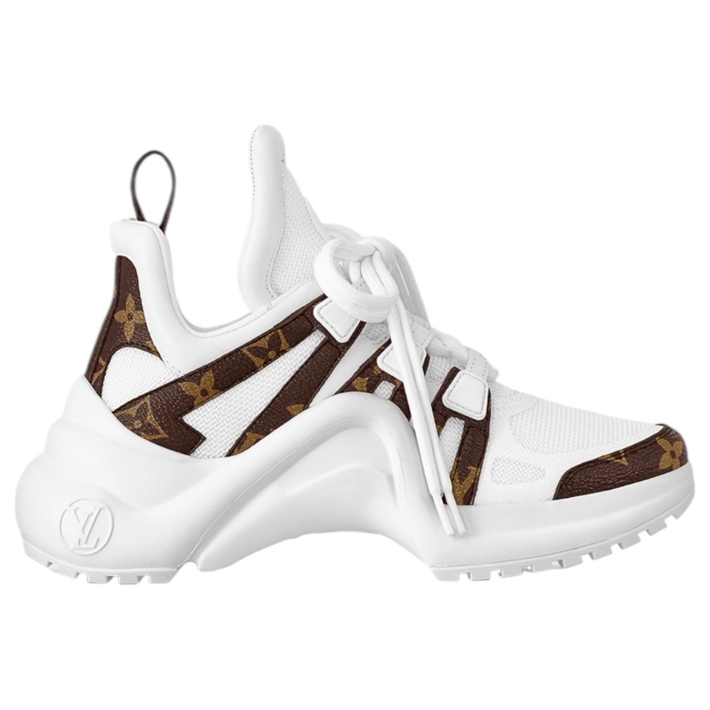 Louis Vuitton White and Brown Monogram Archlight Trainers - 37/4
