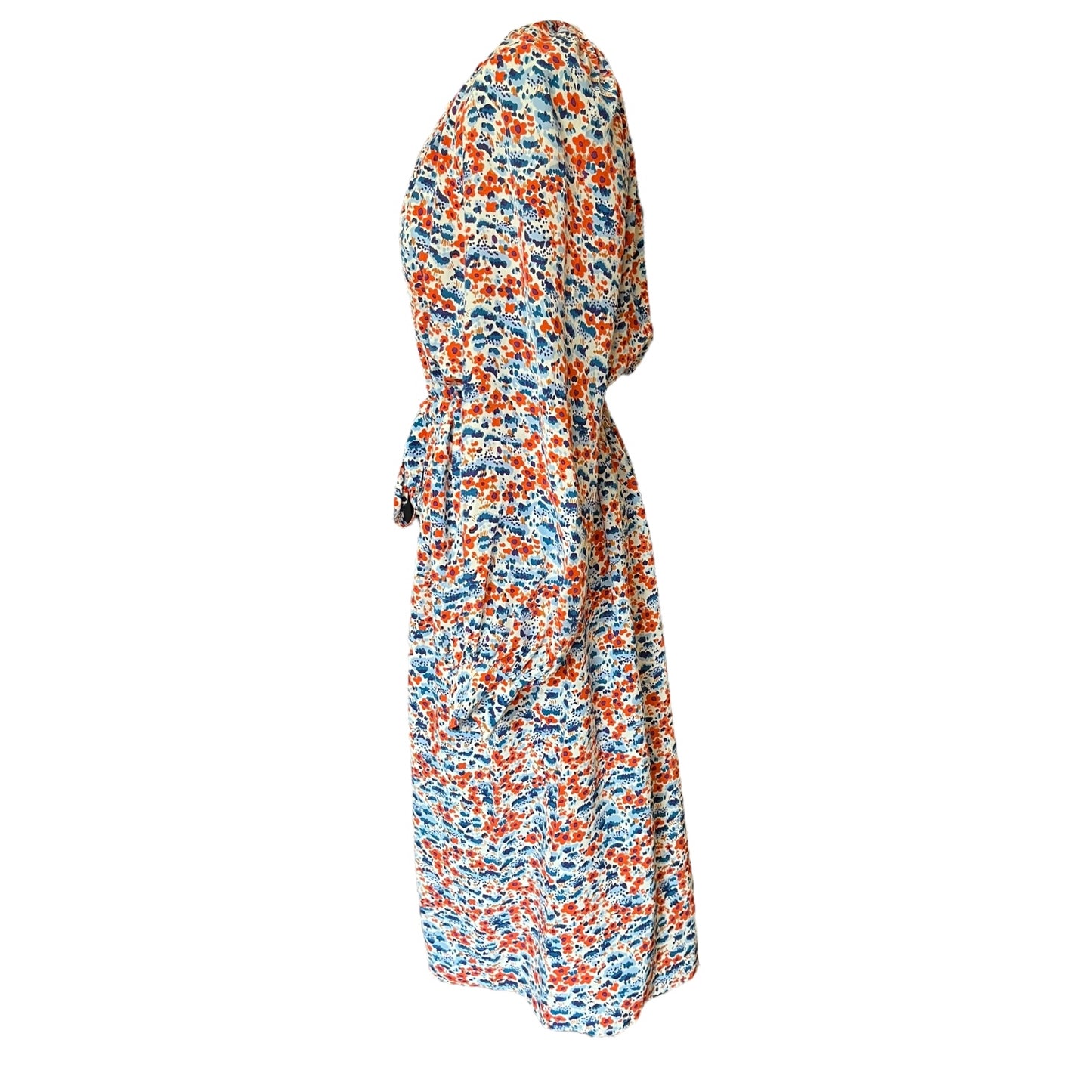 Stine Goya Orange Floral Silk Dress - 10 - NEW