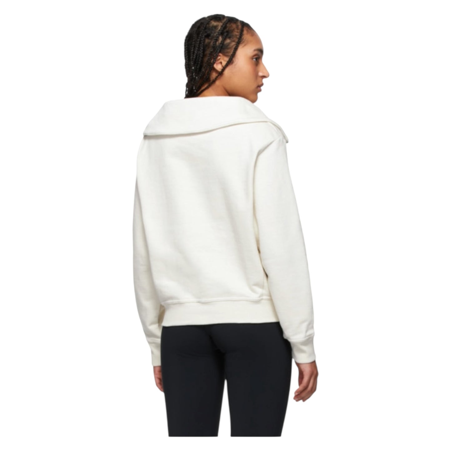 Reebok By Victoria Beckham Off-White Cropped Cowl Pullover - 6/8