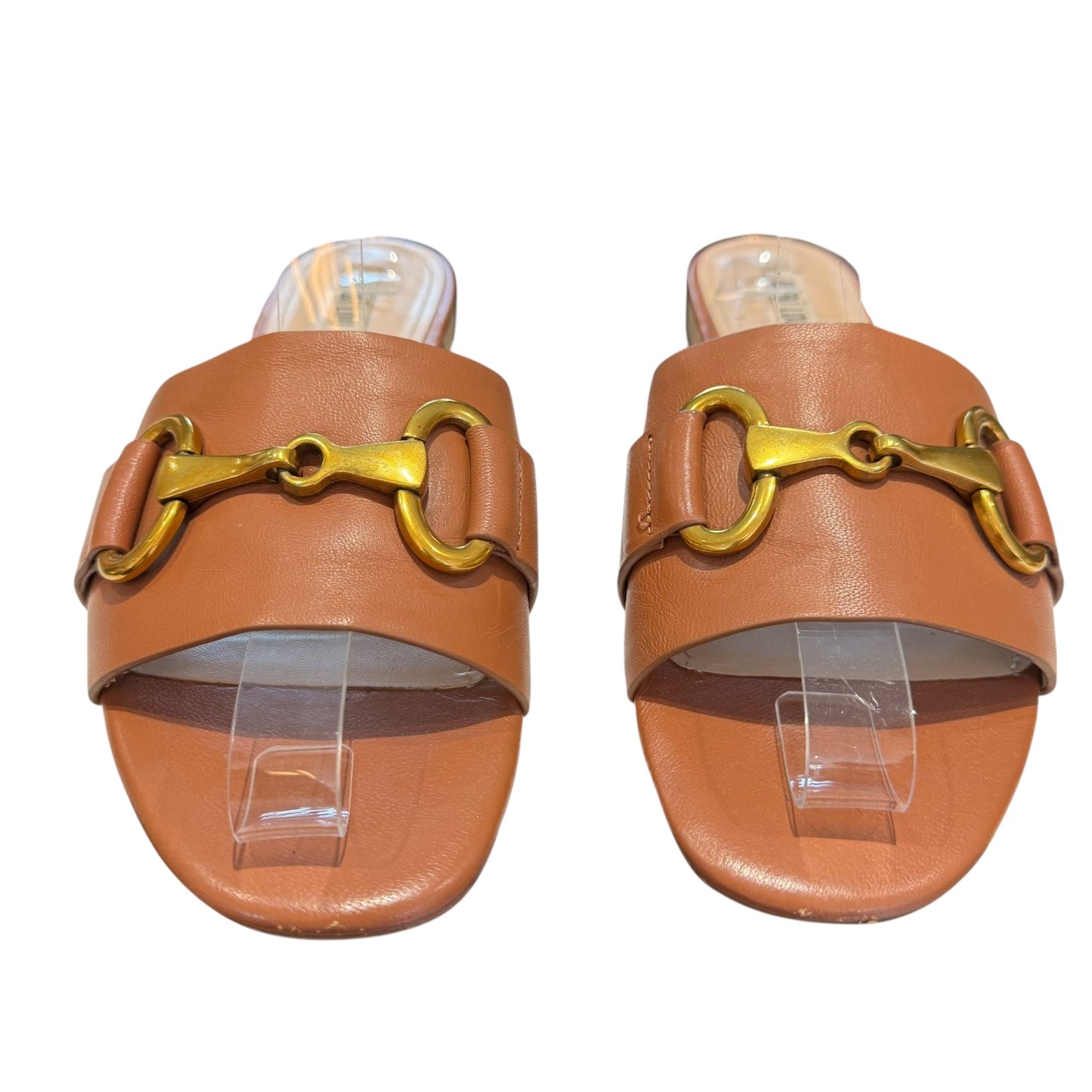 Bibi Lou Brown Horsebit Sliders - 40 / 7