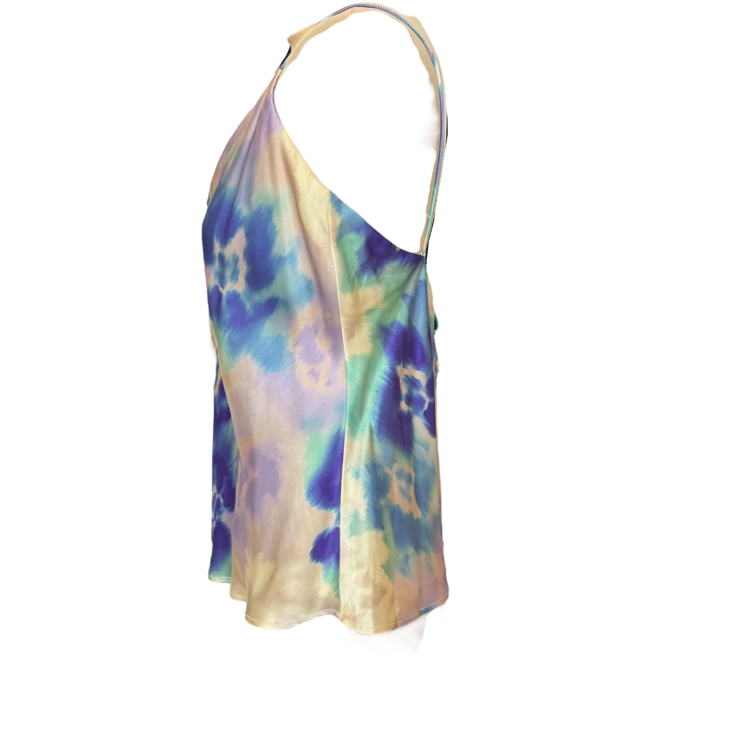 The Kooples Tie-Dye Open Back Silk Top - 12