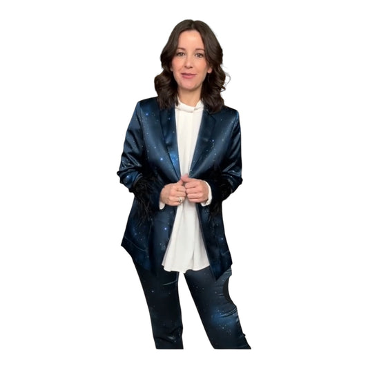 Marc Cain Detachable Feather Constellation Blazer - 12