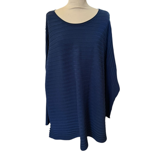 Hindahl & Skudelny Navy Pleated Batwing Top - 18/20