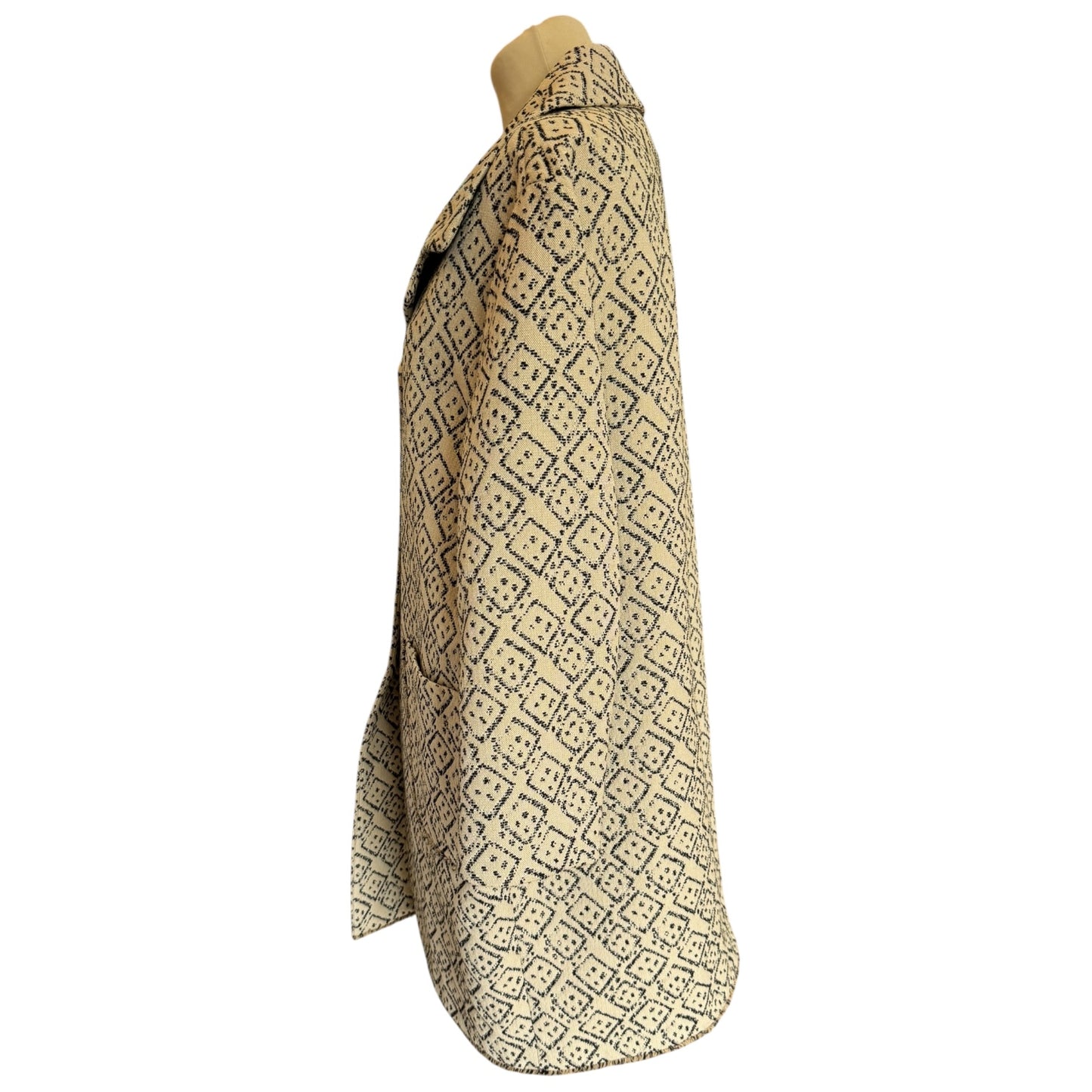 Luisa Cerano Jacquard Dice Print Coat - 12