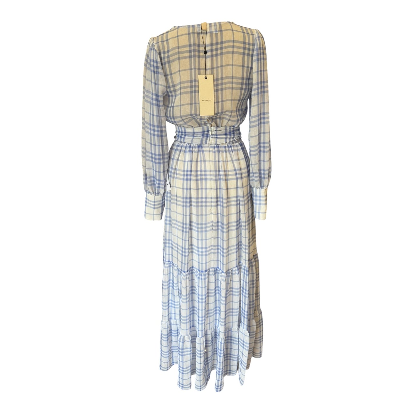 Bec + Bridge Blue Gingham Dress - 8 - NEW