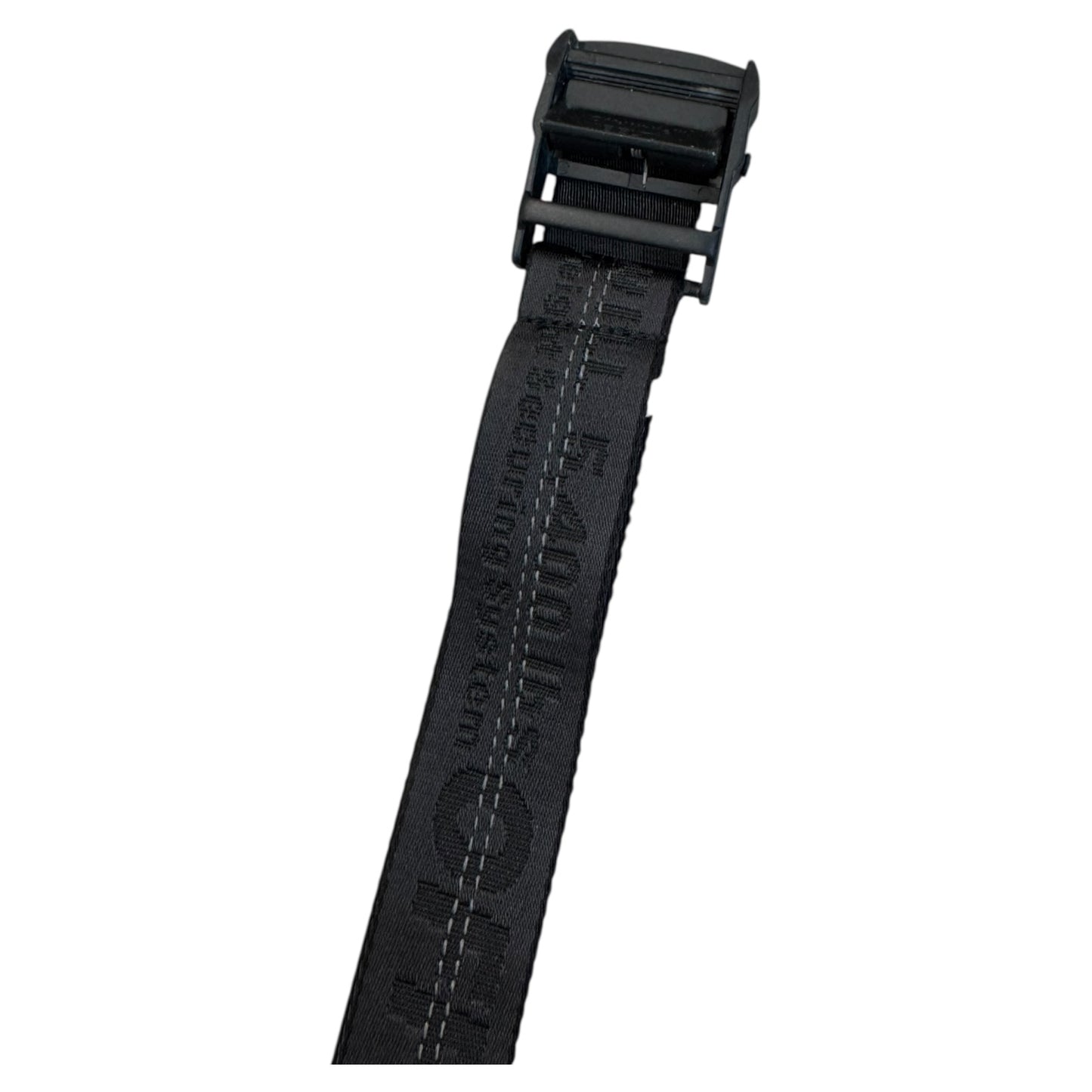 Off White Black Industrial Logo Belt