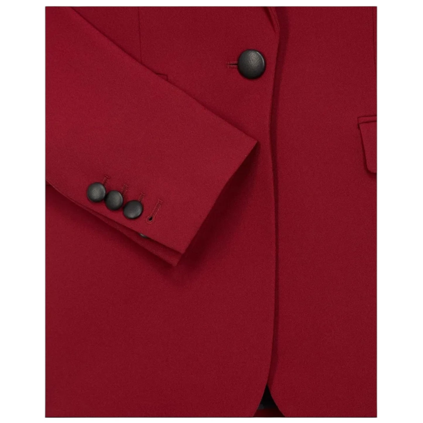 The Kooples Burgundy Crepe Jacket - 8