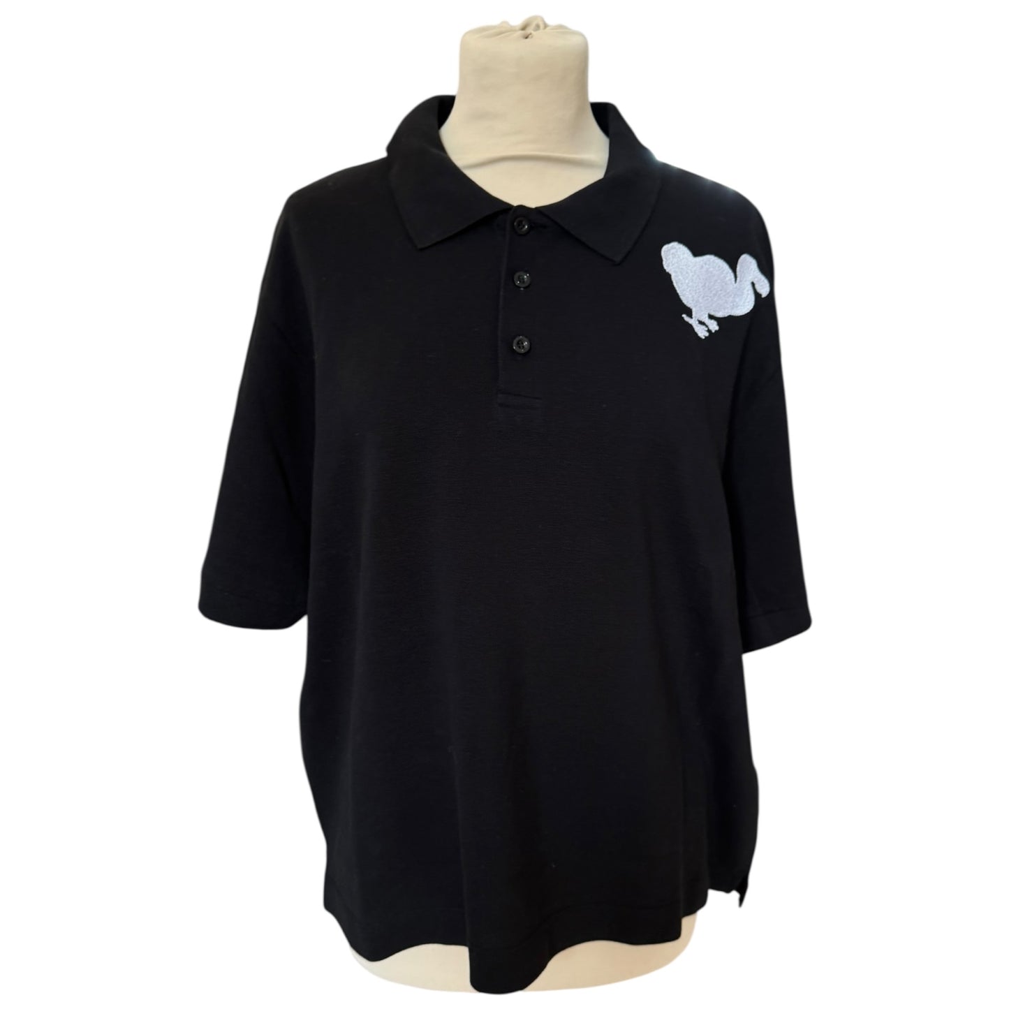 JW Anderson X Topshop Black Dodo Motif Polo - 16