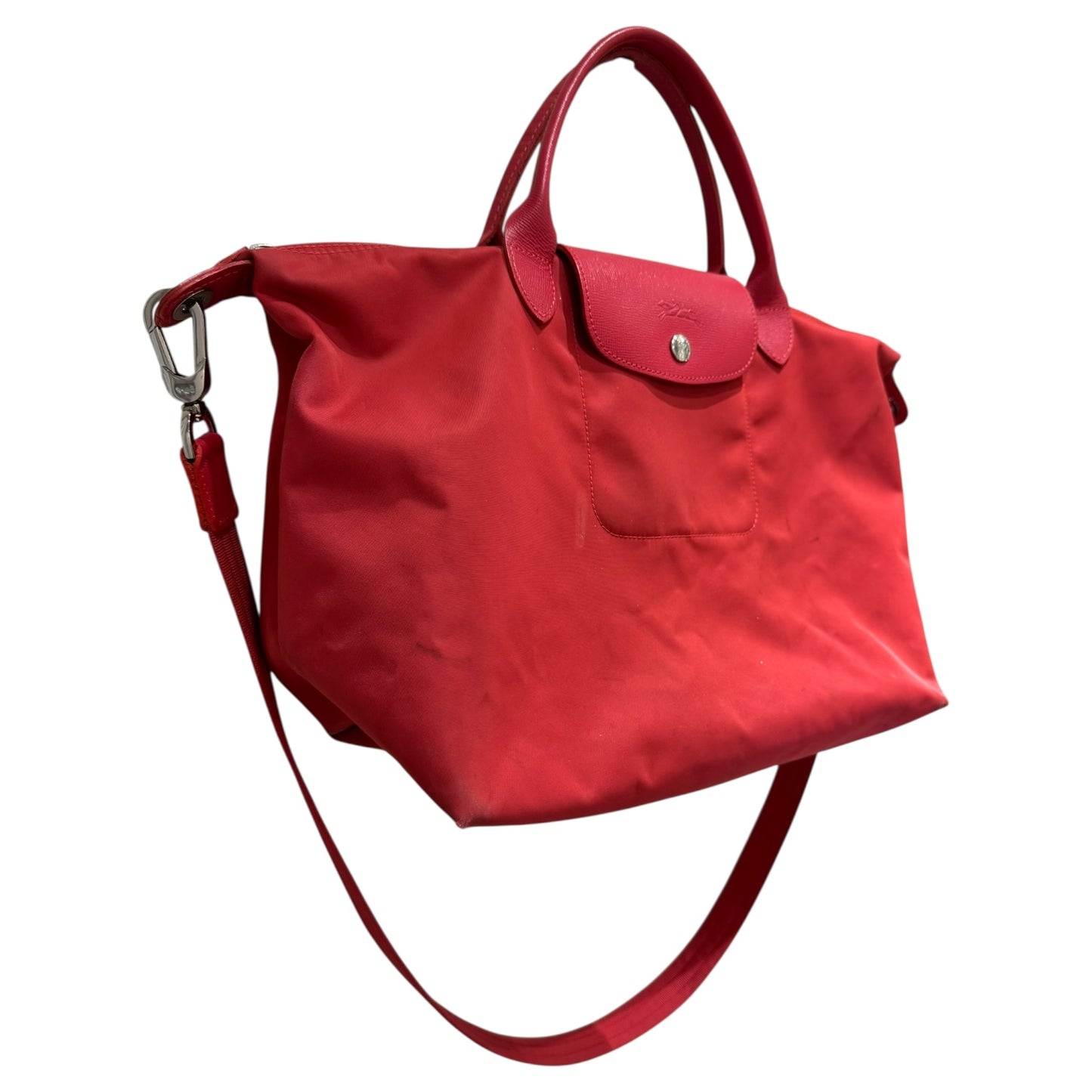Longchamp Red Le Pliage Cross Body Bag