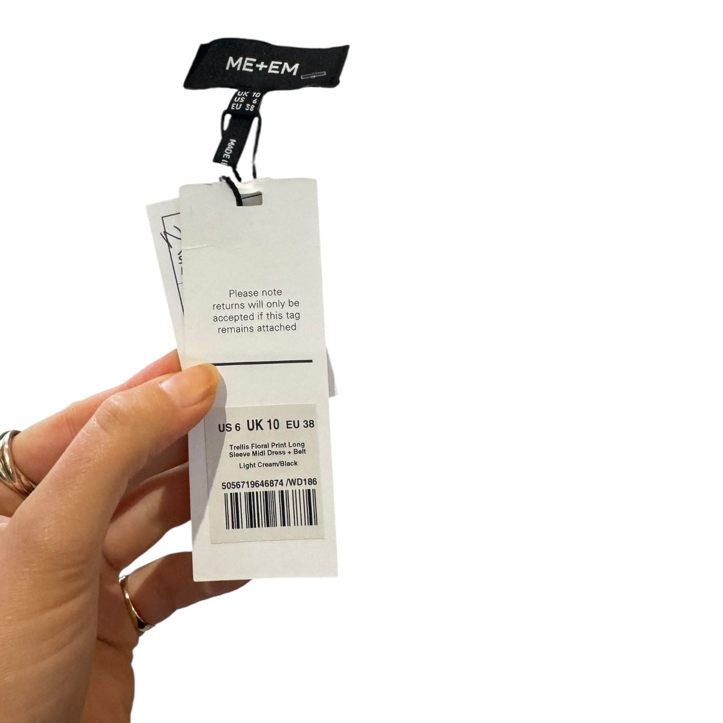 Me + Em Trellis Floral Print Midi Dress - 10 - NEW