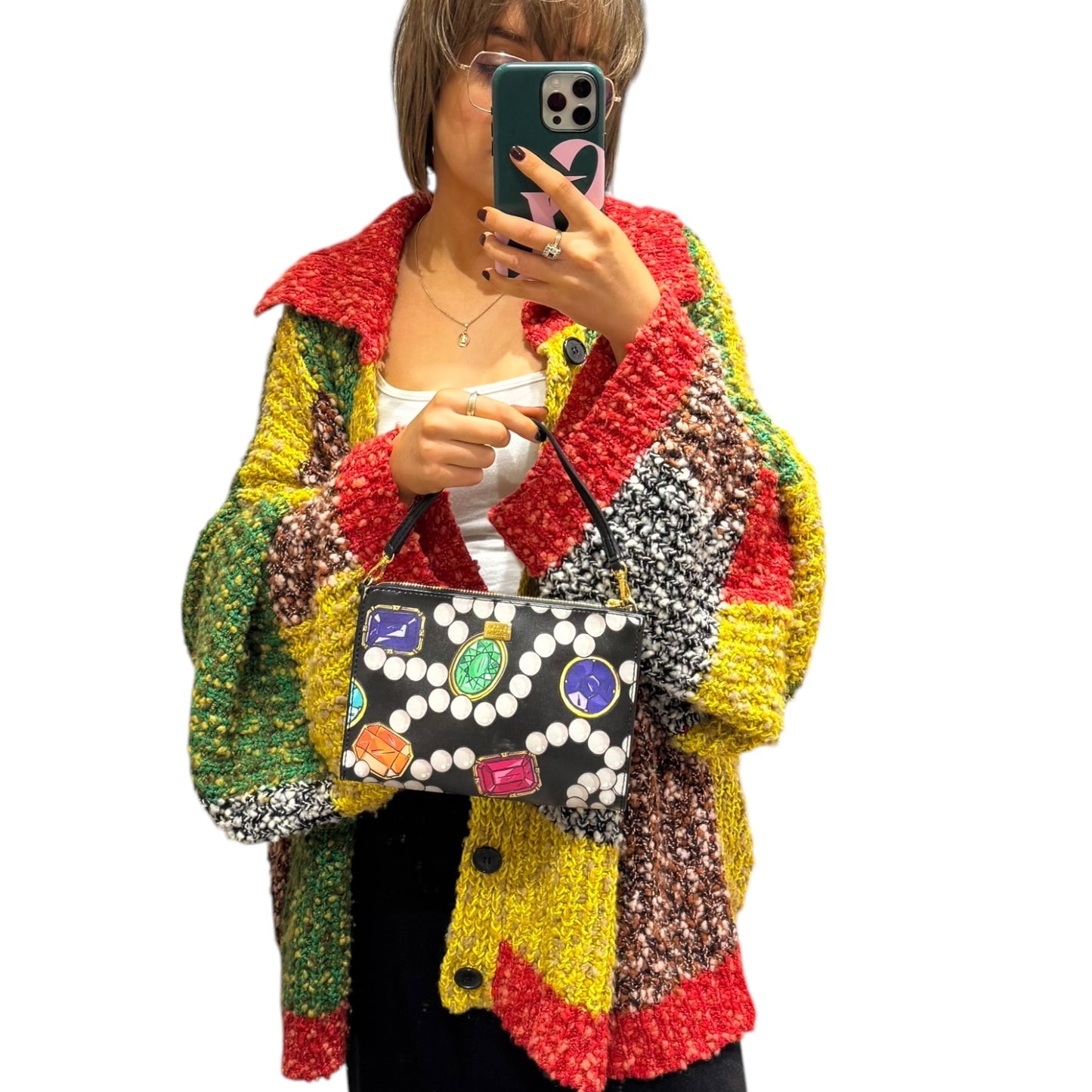 Boutique Moschino Black Patterned Bag