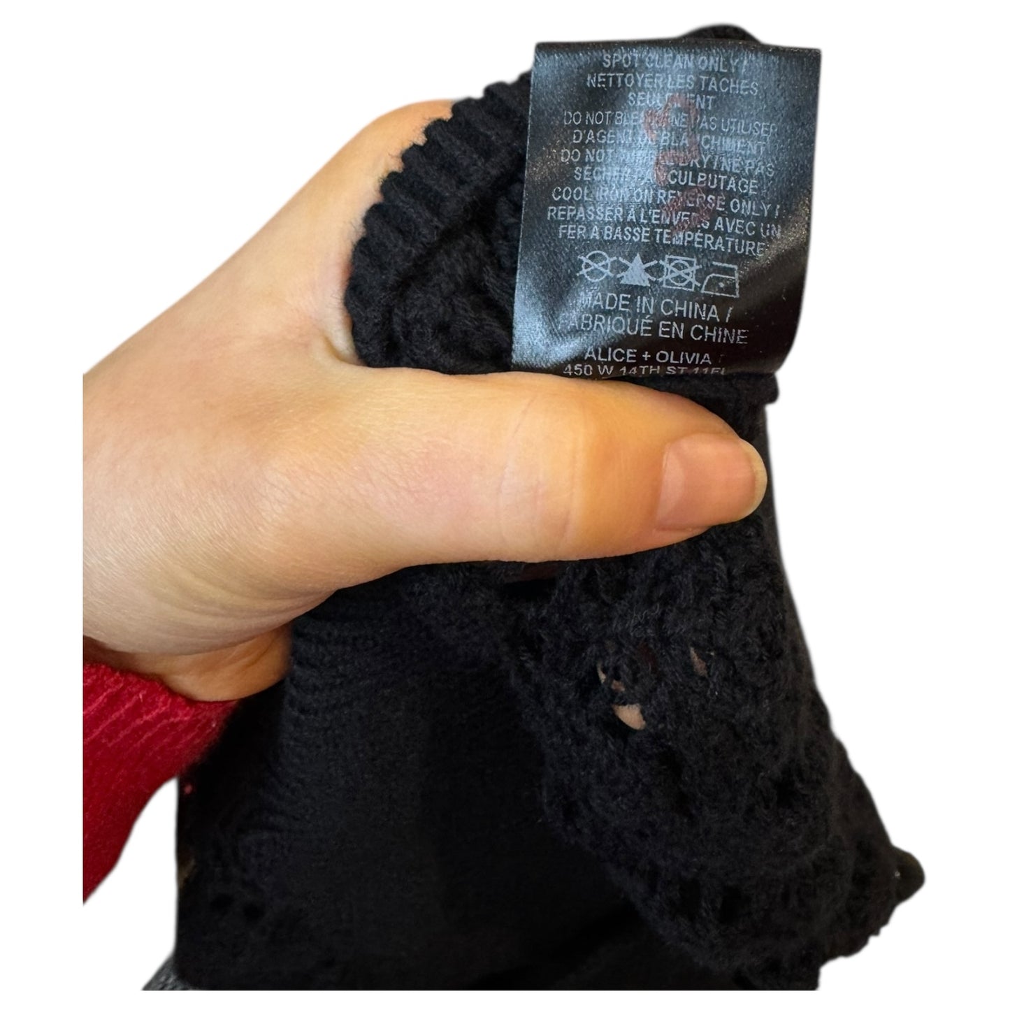 Alice + Olivia Black and Pink Floral Embroidered Cardigan - 12