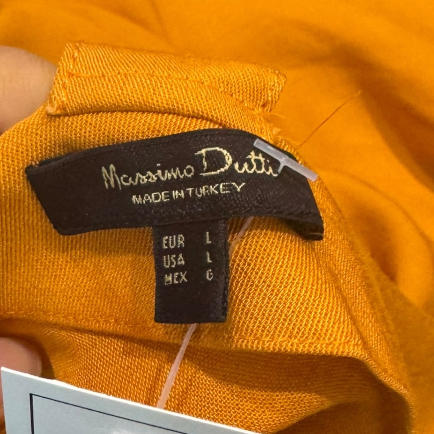 Massimo Dutti Orange Open Back Dress - 12/14