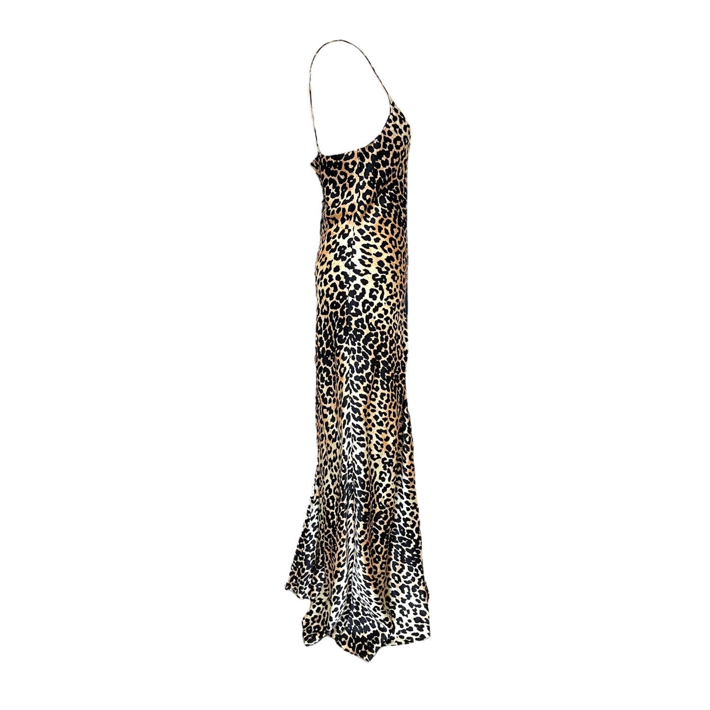 Ganni Animal Print Silk Slip Dress - 8/10