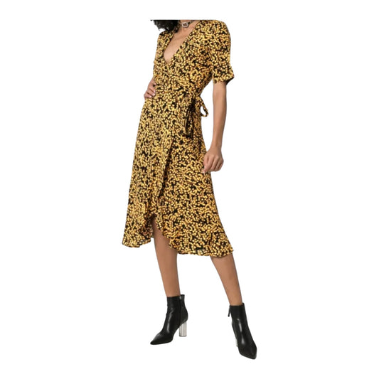 Ganni Goldstone Wrap Dress - 12 - NEW