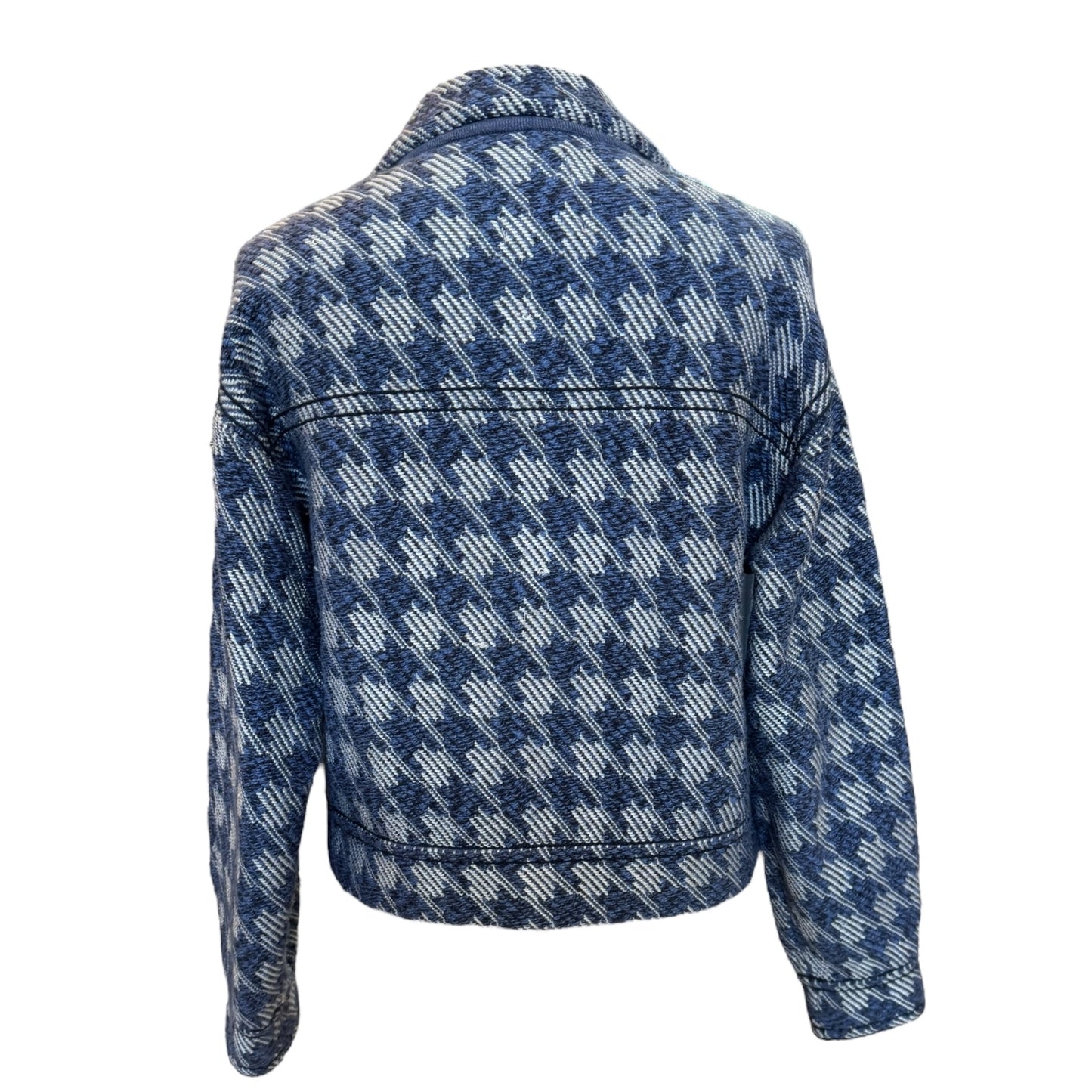 Sandro Blue Tweed Cardigan - 8 (Oversized)