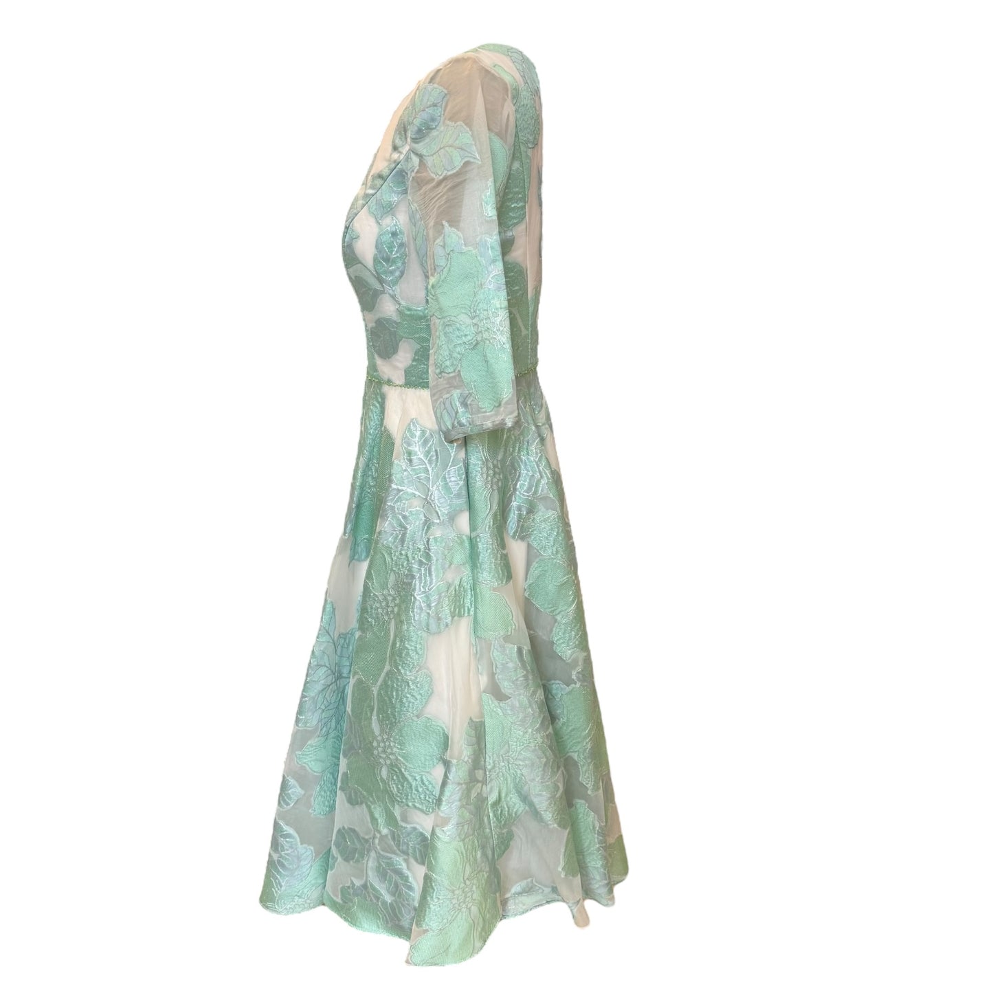 Veromia Turquoise and White Floral Dress - 12
