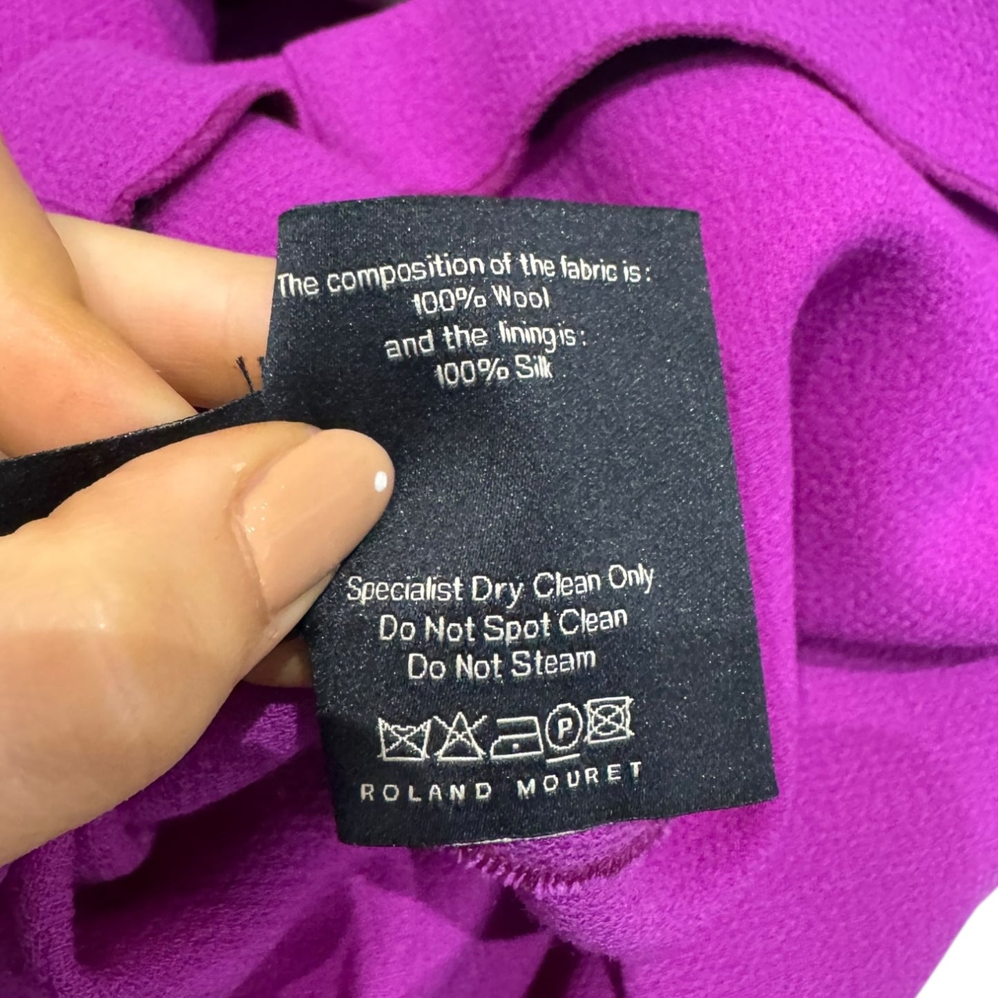 Roland Mouret Cerise Wool Crepe Dress - 12