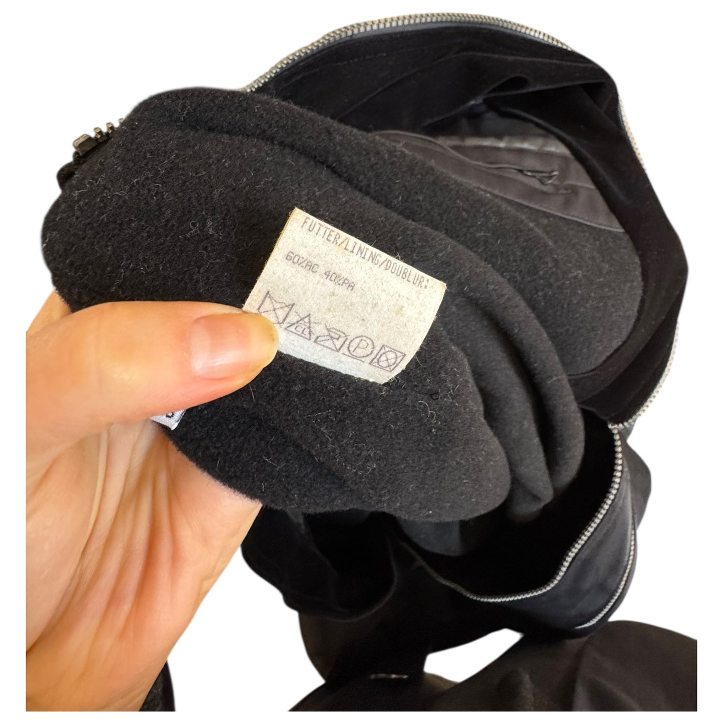 Pierre Cardin Black Zip Detail Coat - 16/18