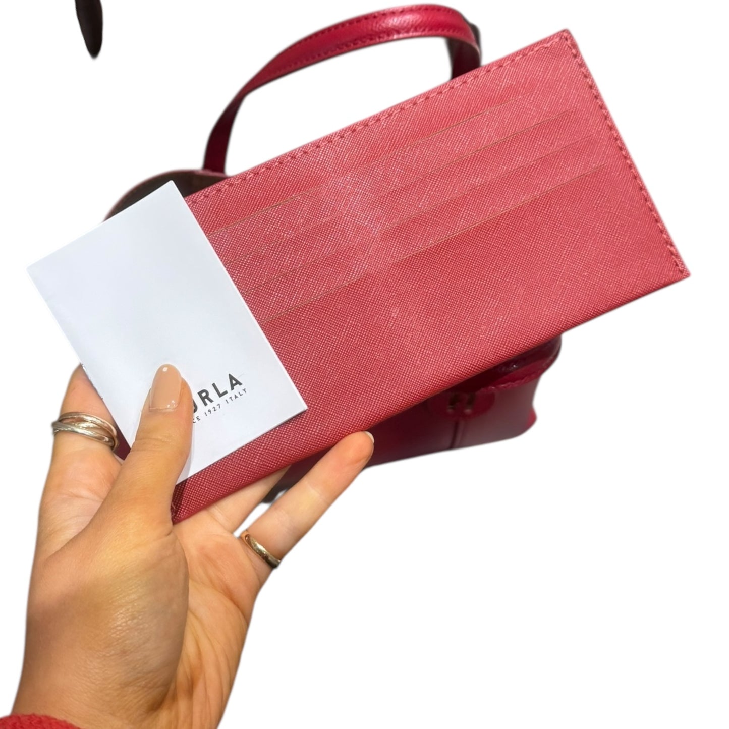 Furla Vittoria M Tote Bag in Maroon