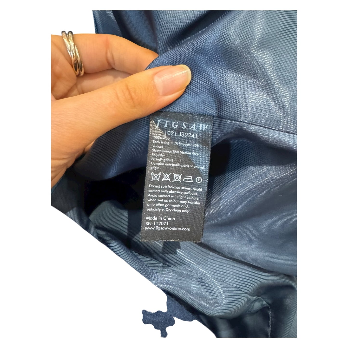 Jigsaw Wool Dark Teal Coat - 10