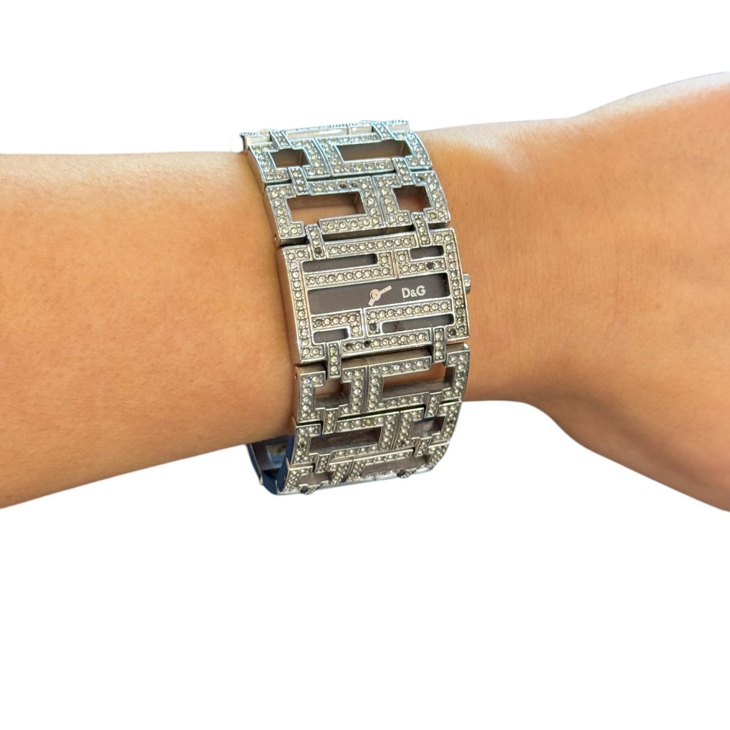 D&G Silver Diamante Bracelet Watch