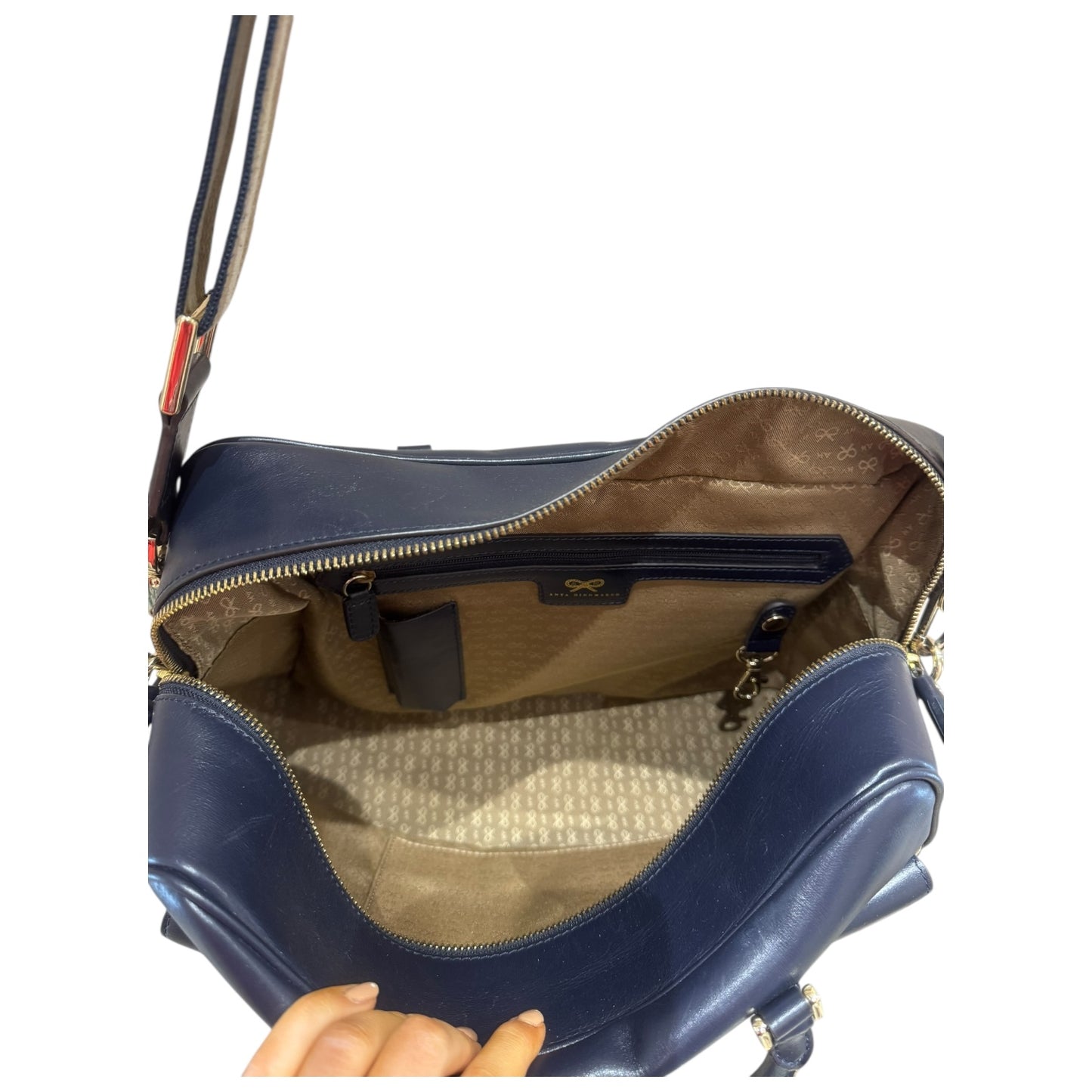 Anya Hindmarch Carker Navy Tote Bag