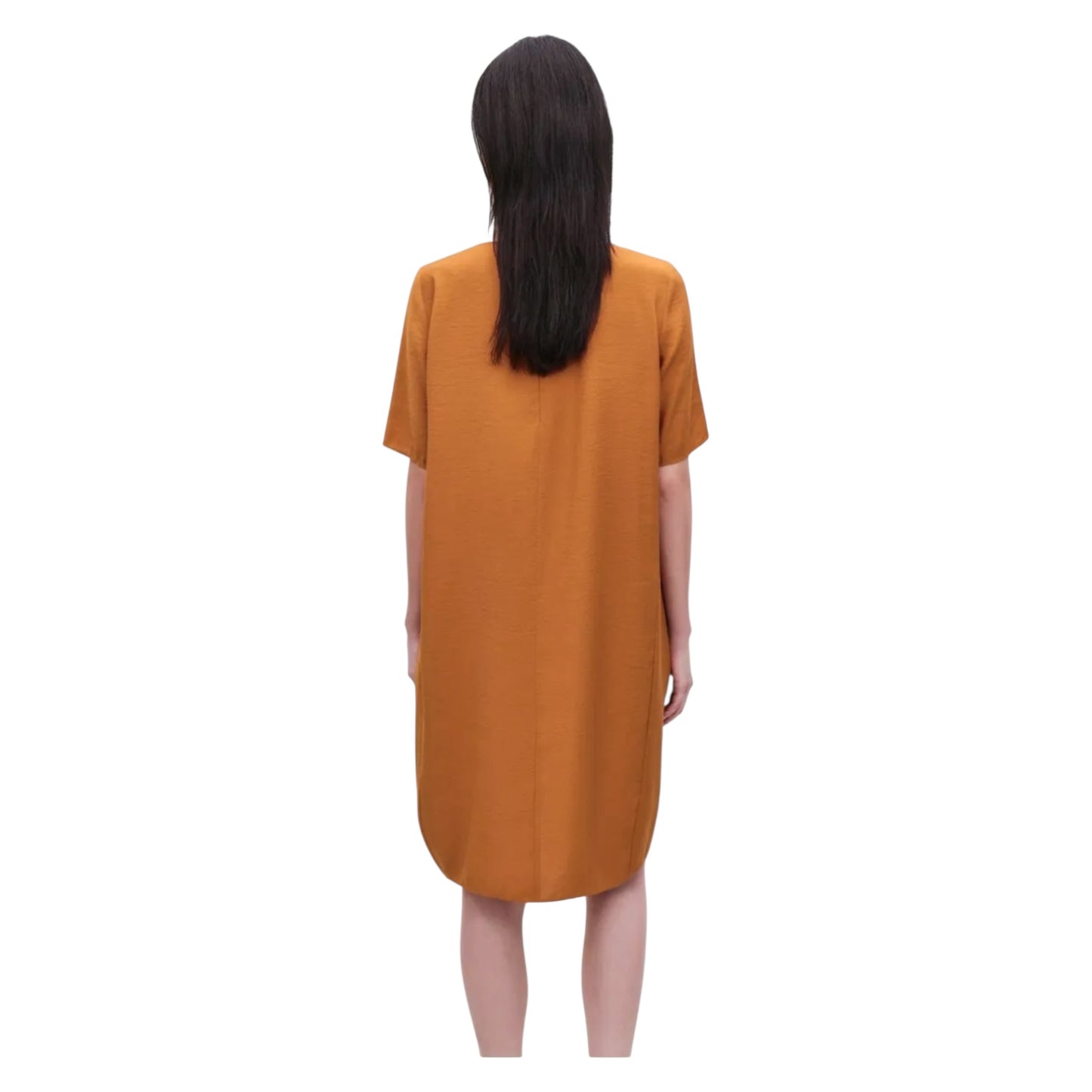 Cos Terracotta Dress with Gathered Hem - 8/10