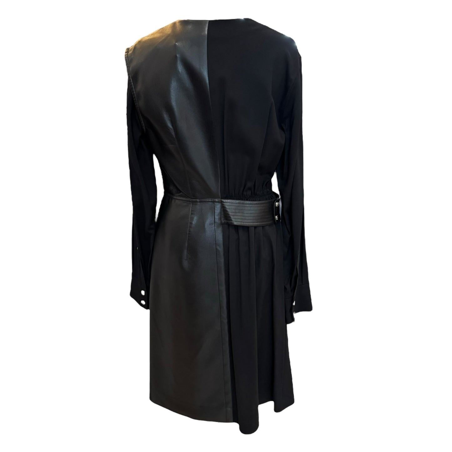 SportMax Black Pleather Dress - 12