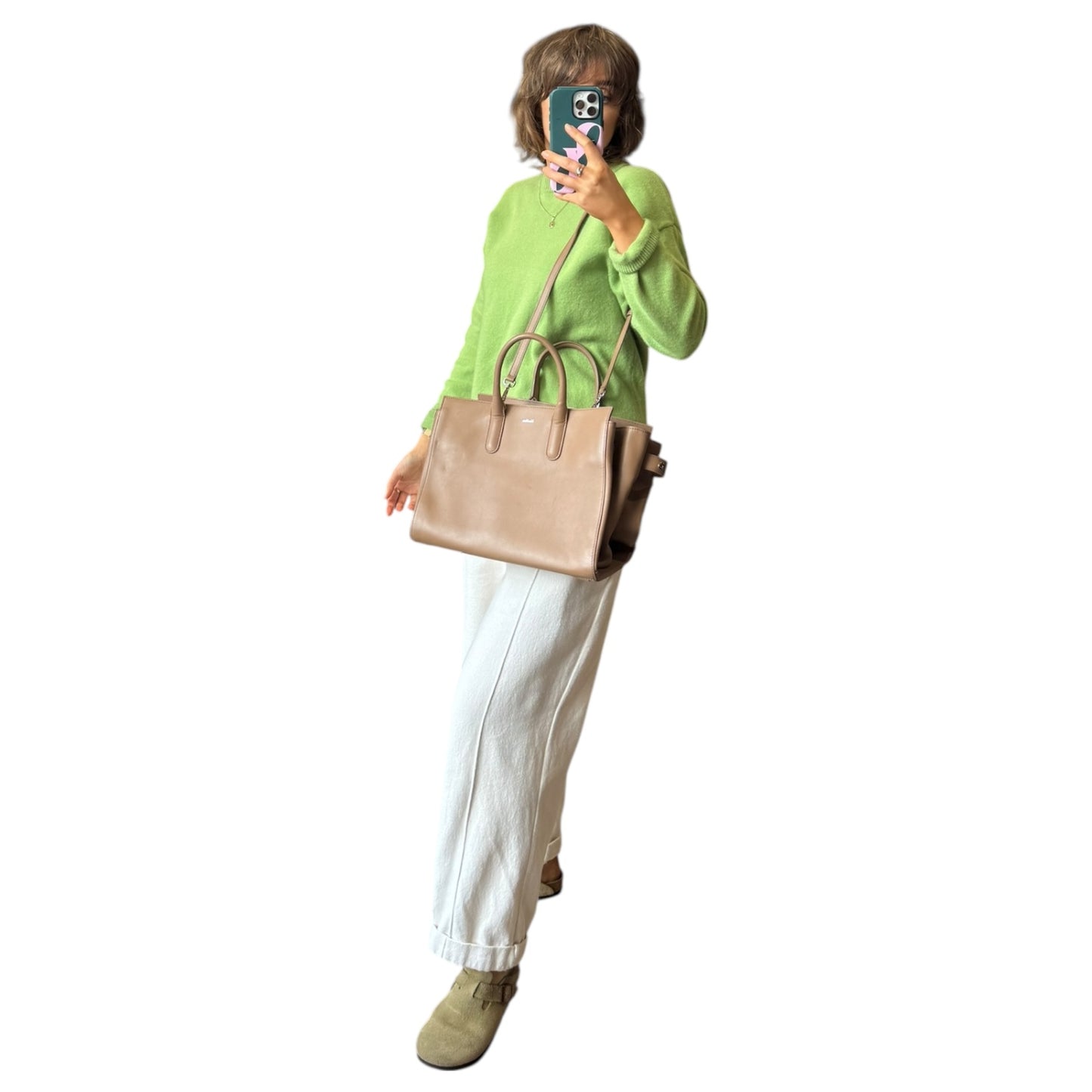 Max Mara Camel Leather Monopolis Bag