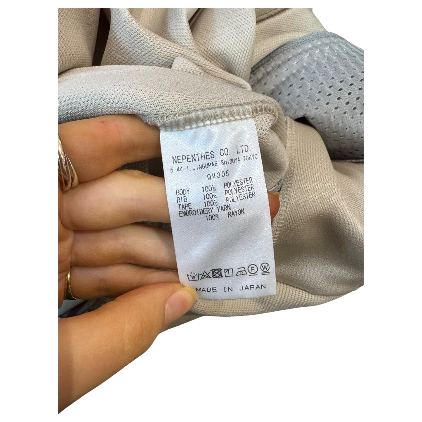 Needles Track Jacket in Cream and Dusk Pink - 10