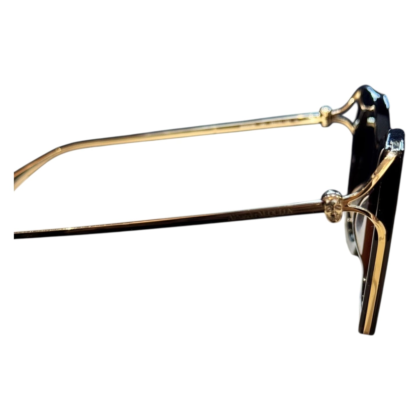 Alexander McQueen Brown and Gold Sunglasses - XL