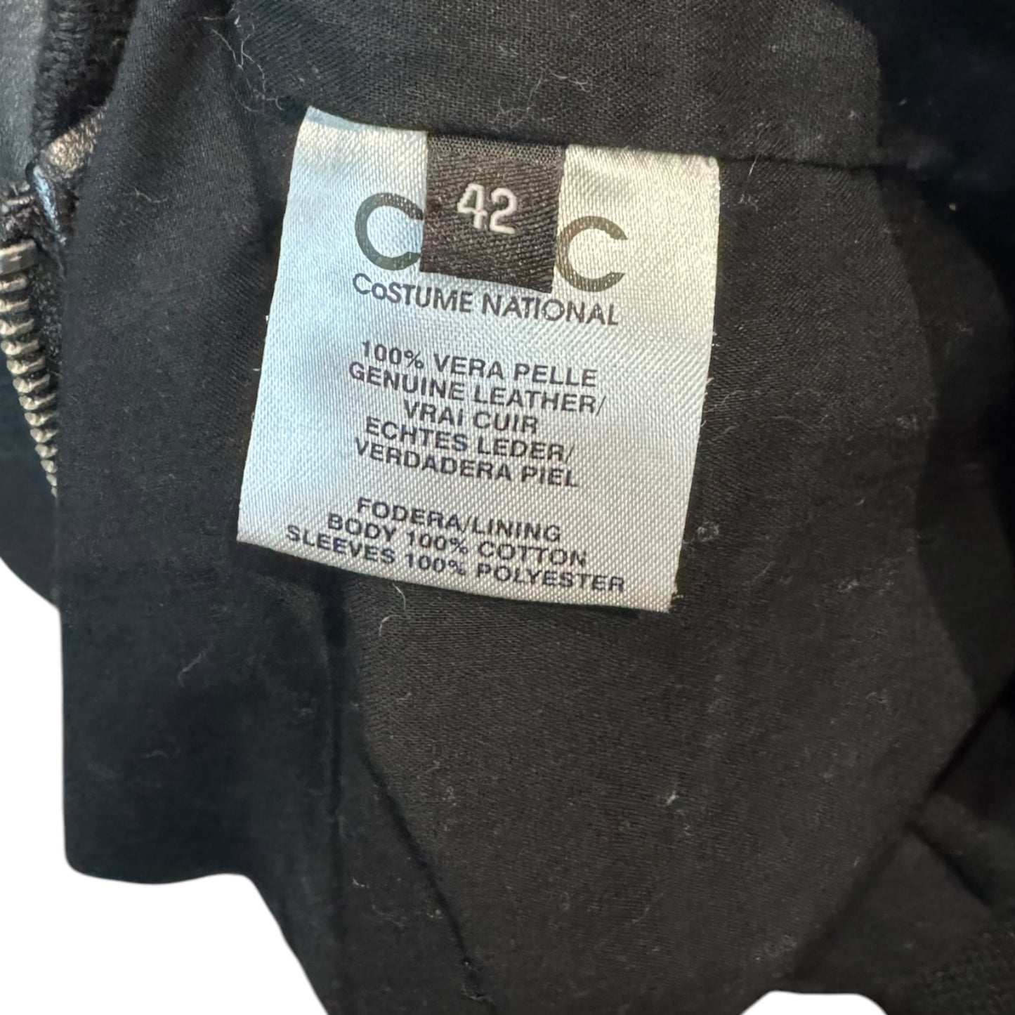 Costume National Black Leather Jacket - 8