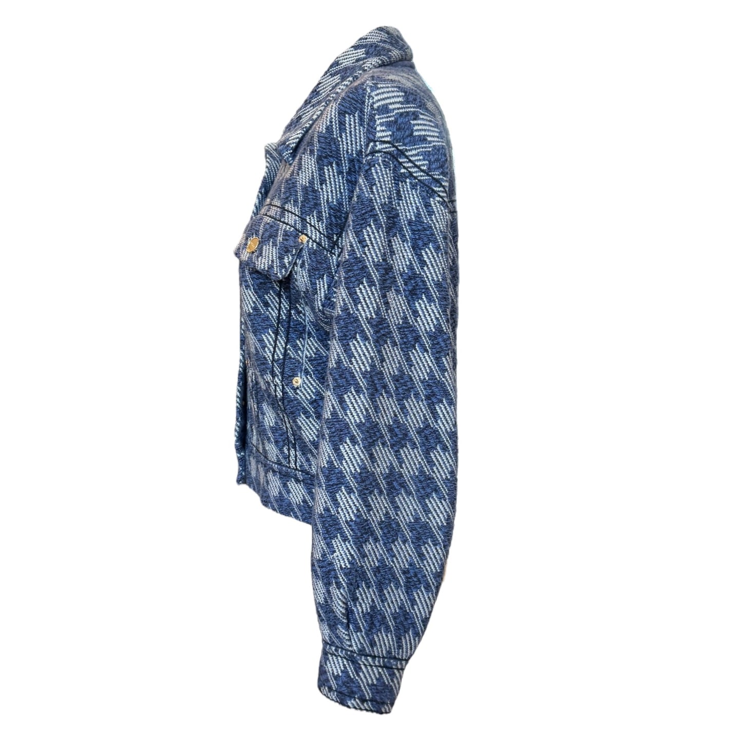 Sandro Blue Tweed Cardigan - 8 (Oversized)