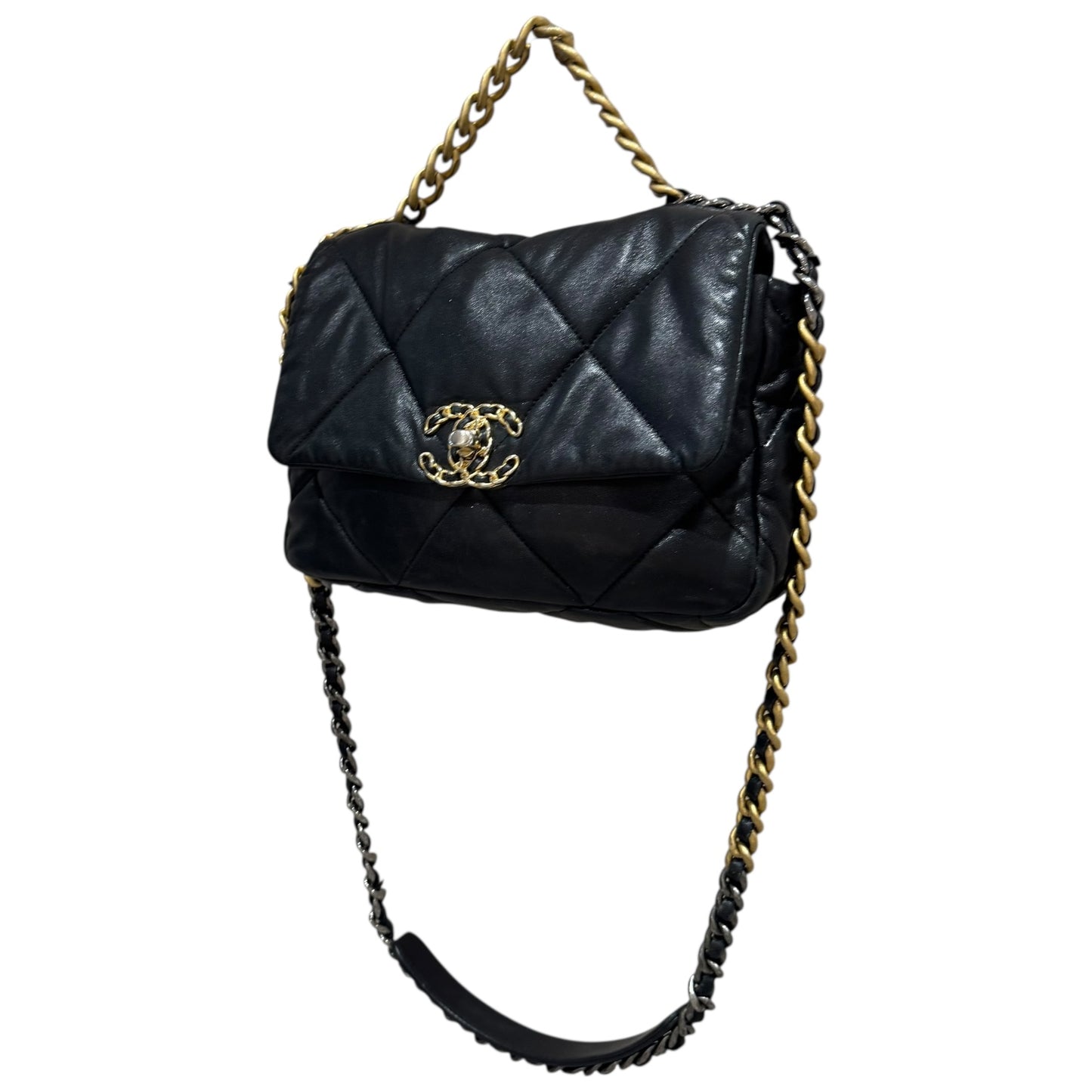 Chanel Black Quilted '19' Bag