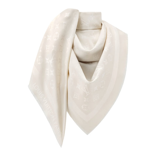 Louis Vuitton Monogram Classic Shawl in Ivory and Pearl
