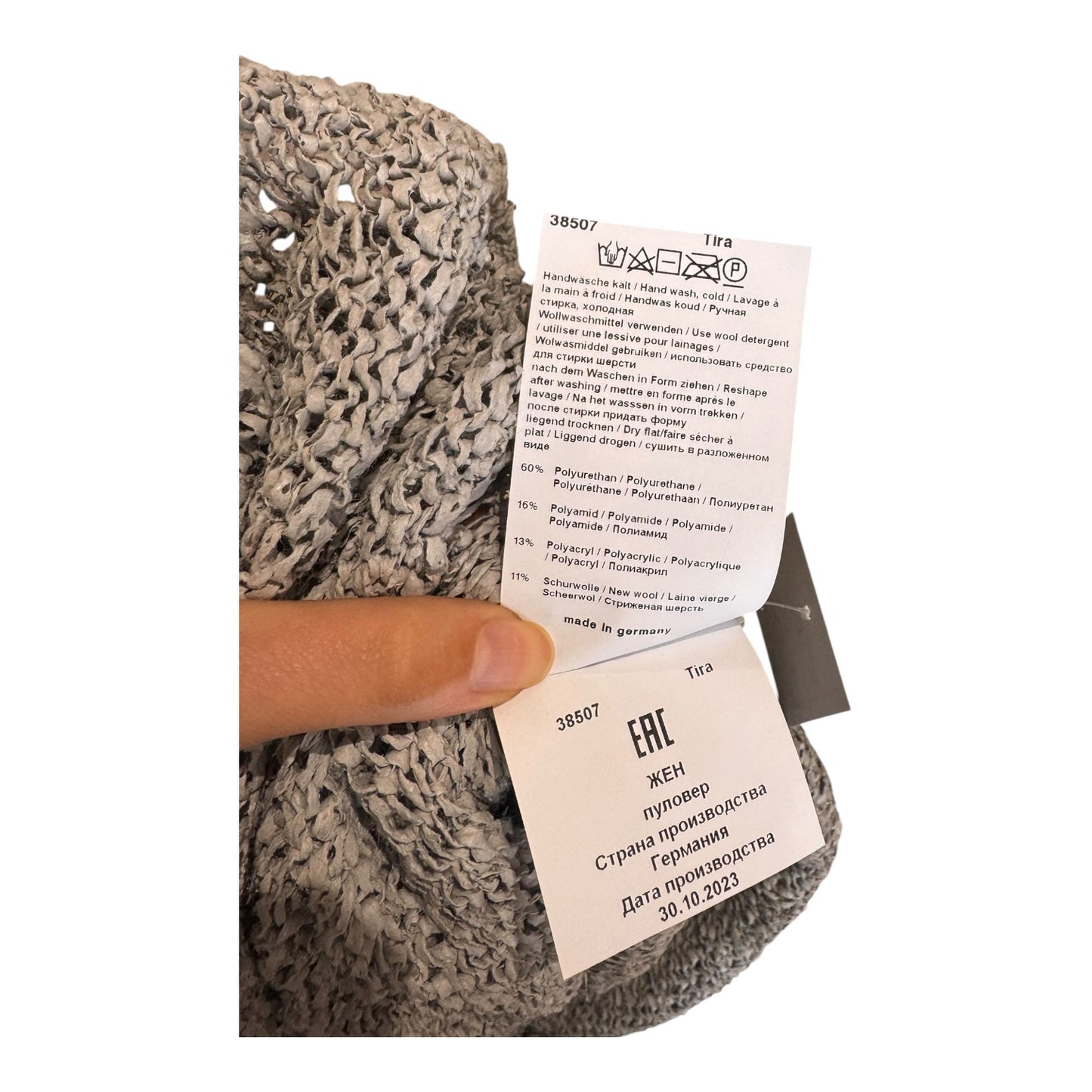 Annette Gortz Grey Loop Knit Sweater - 12