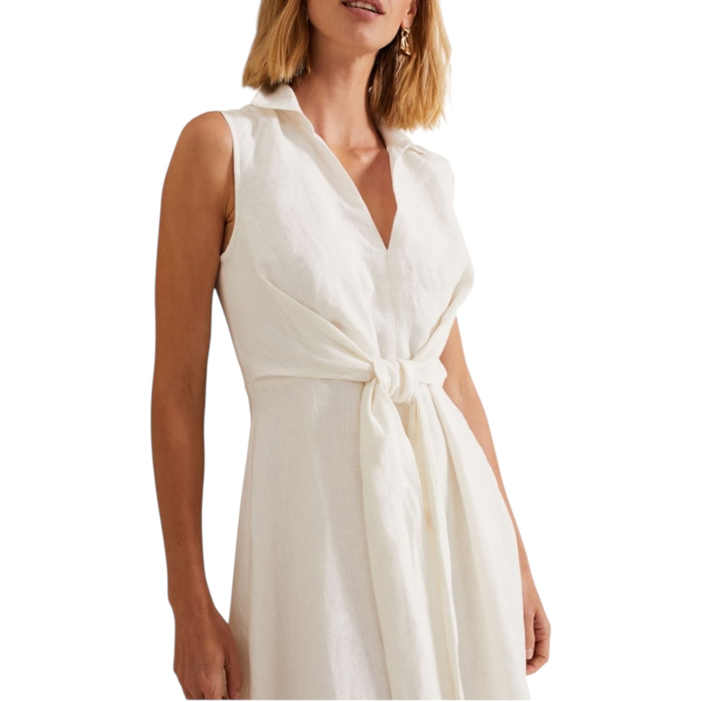 Phase Eight White Becky Midi Dress - 14 - NEW