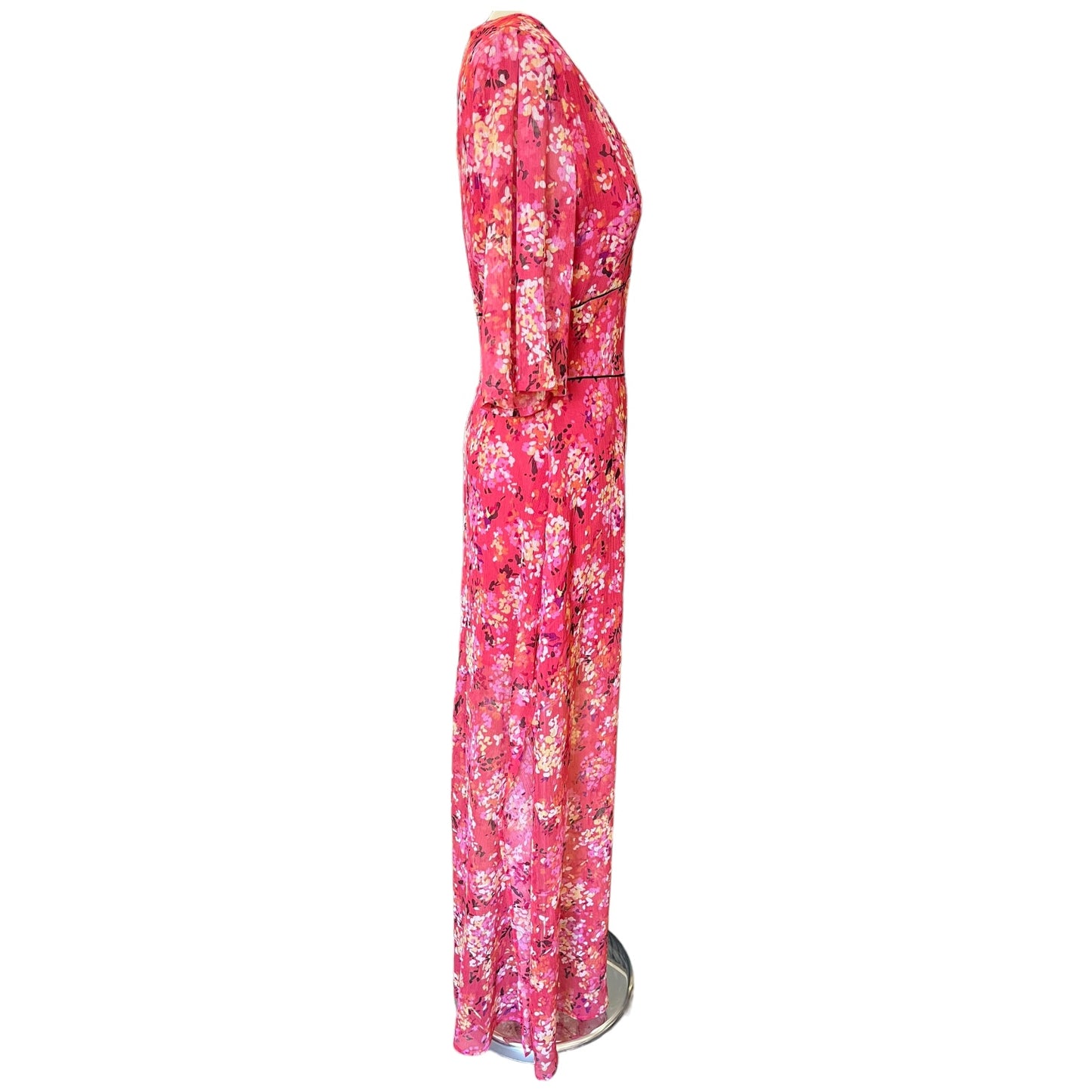 Trussardi Pink Floral Midi Dress - 8/10 - NEW