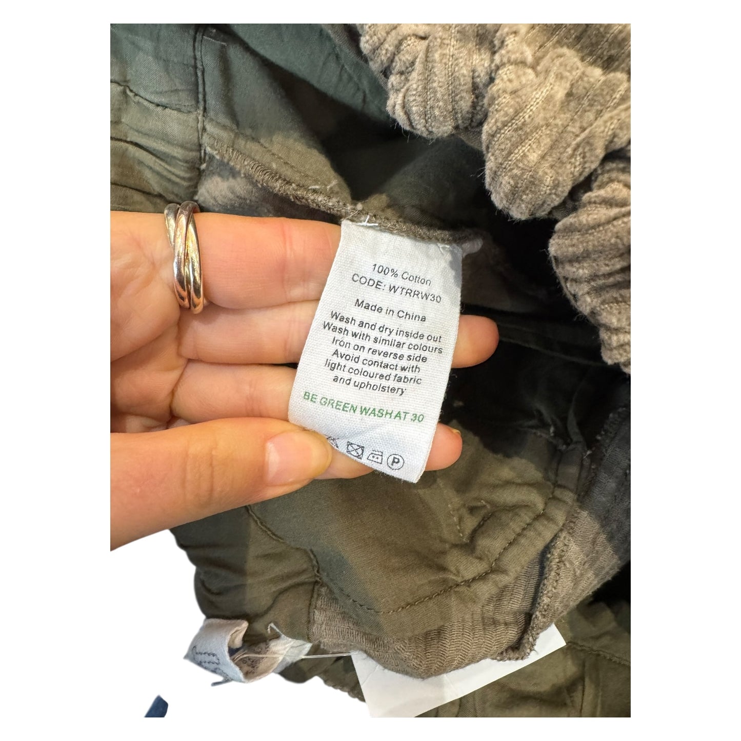 Toast Gabi Olive Organic Cord Pull On Trousers - 10