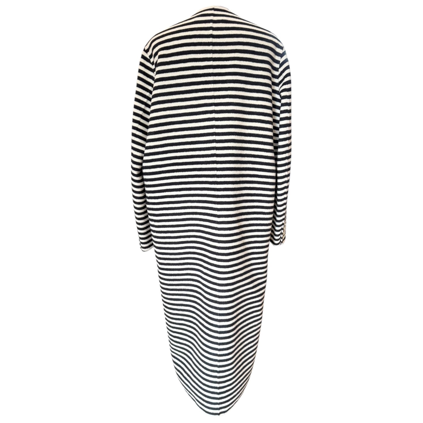 MaxMara Sfilato Black and White Stripe Coat - 12