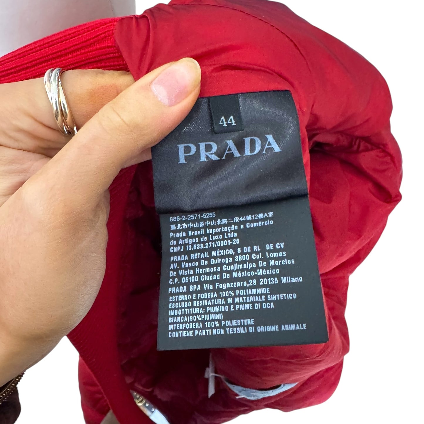 Prada Red Crop Puffer Jacket - 10